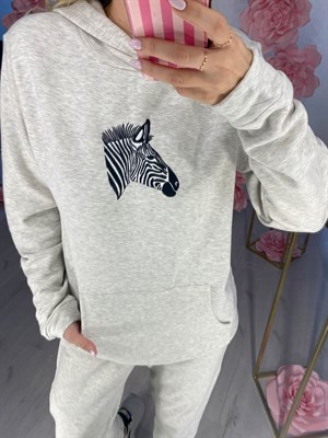 Zebra Gri Sweatshirt